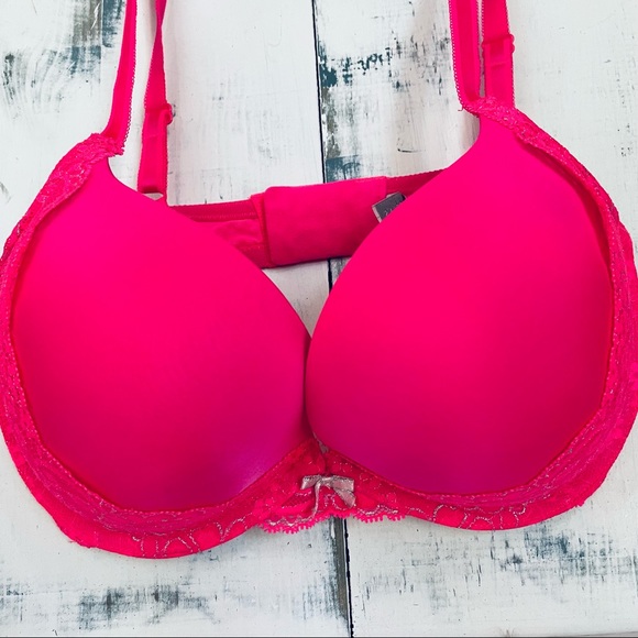 Victoria’s Secret Dream Angels Plunge Bra, Neon Pink - 34D - Picture 3 of 8